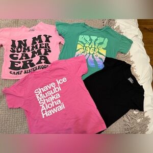 Colorful Kids Graphic T-Shirts Set